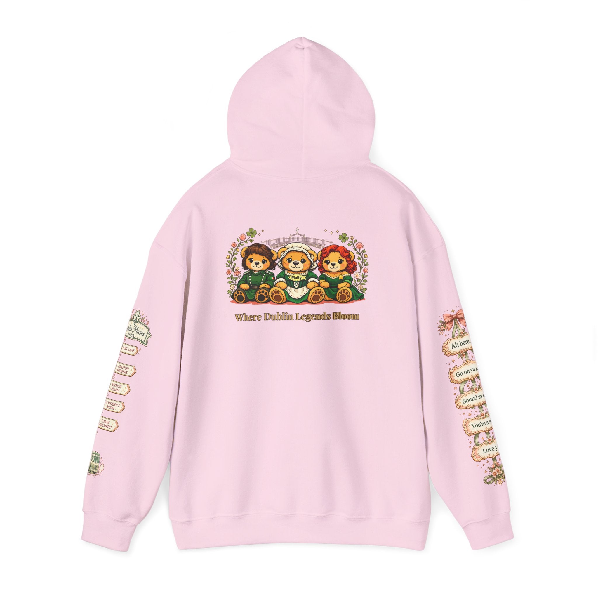 Legends of Dublin Hoodie - Dublin Muses Edition – Romantic Dublin Sweatshirt, Irish Women’s Hoodie, Pink Dublin Gift, Legends of Dublin Dub Cubs Collection